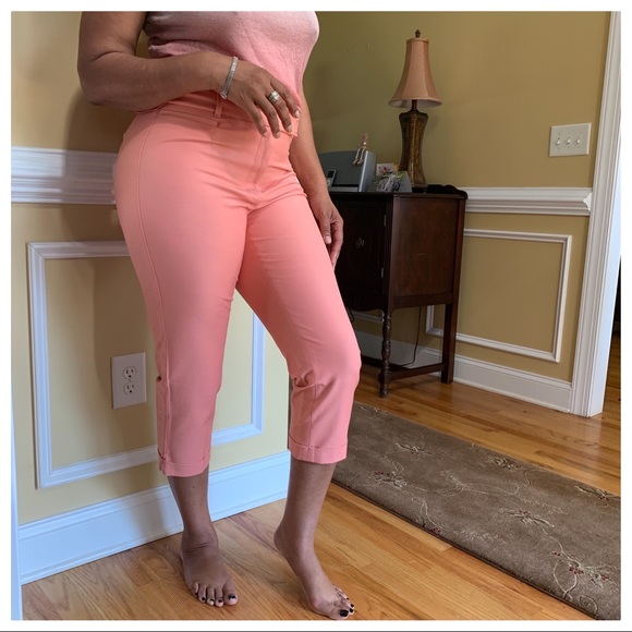 NWT! WHBM CORAL HAZE - SLIM CROPPED PANTS - Picture 13 of 16
